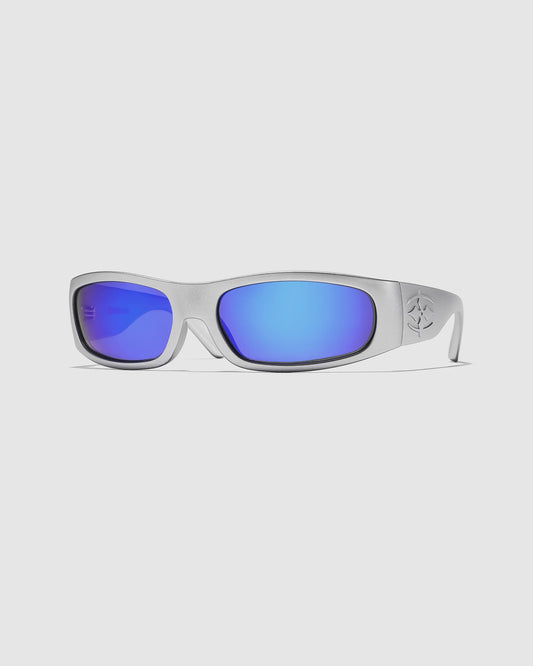 Parasite - Matte Chrome / Blue Reflective Polarised