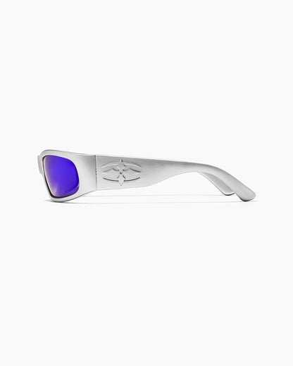 Parasite - Matte Chrome / Blue Reflective Polarised