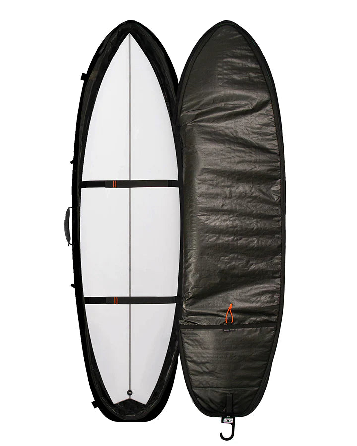 Hypa Fish/Shortboard Travel Cover Black - 2 Board