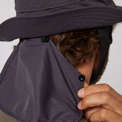 Ocean & Earth Indo Stiff Peak Surf Hat - Charcoal