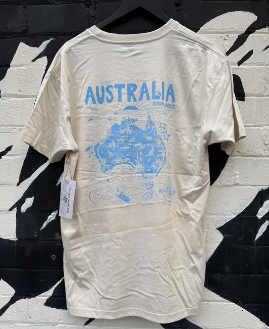 Australia Map Shop Tee - Ecru