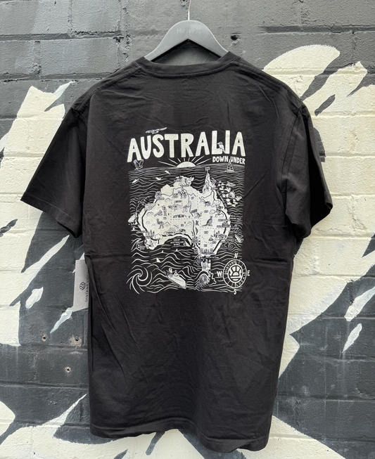 Australia Map Shop Tee - Black