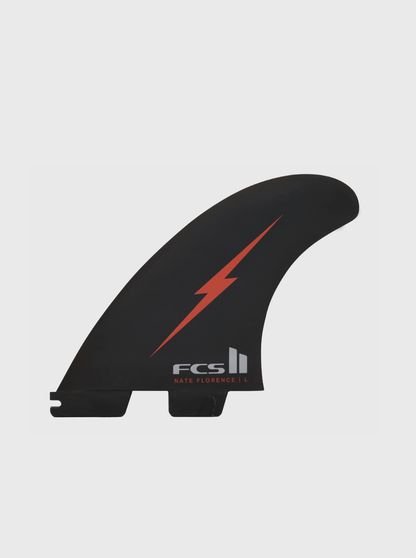 FCS II Nathan Florence PC Tri Fin Set - Red Bolt