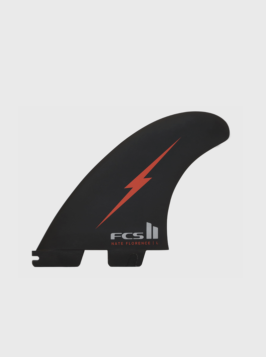 FCS II Nathan Florence PC Tri Fin Set - Red Bolt