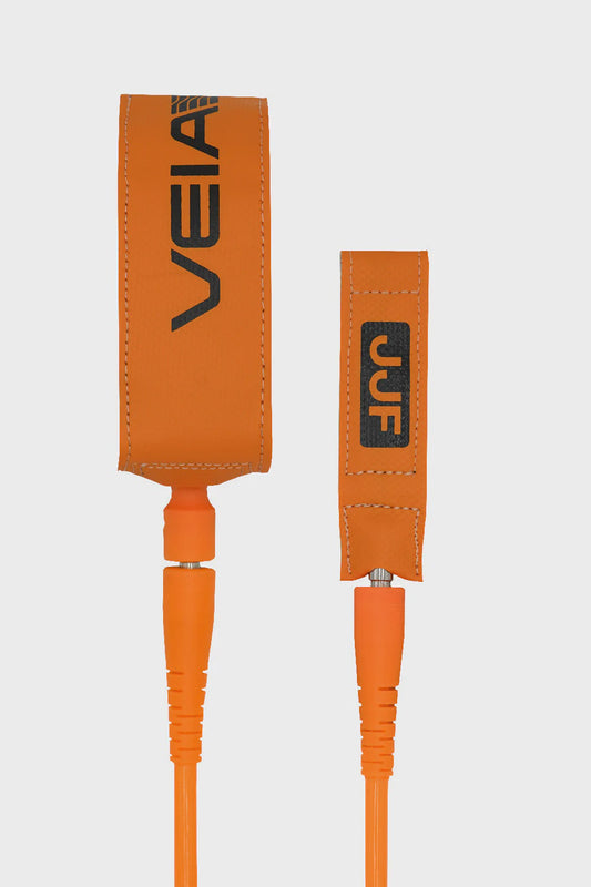 Veia JJF Pro 6' Standard 7.5mm Leash - Hi Vis Orange