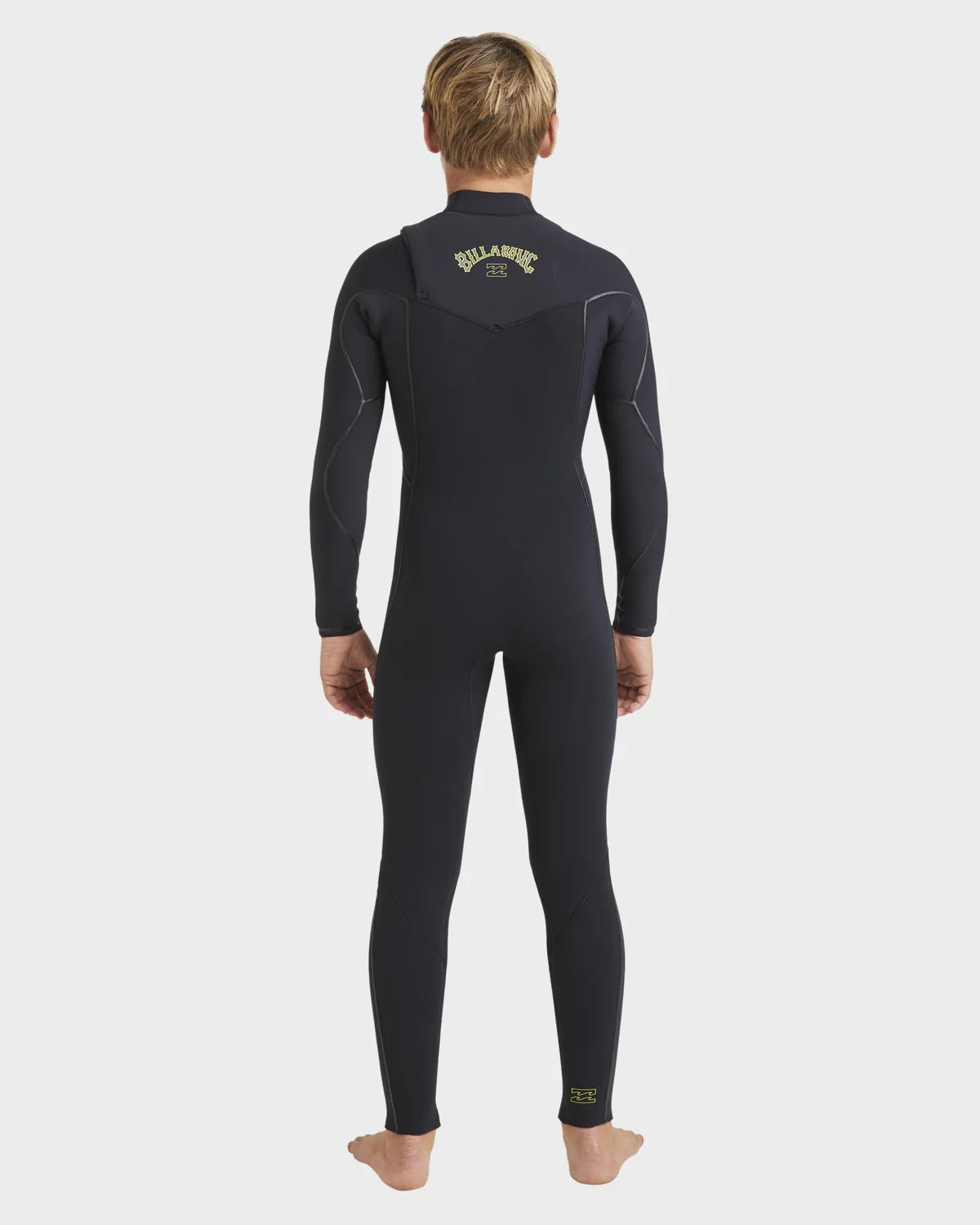 Billabong Boys 3/2mm Furnace Natural Chest Zip Steamer Wetsuit