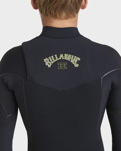 Billabong Boys 3/2mm Furnace Natural Chest Zip Steamer Wetsuit