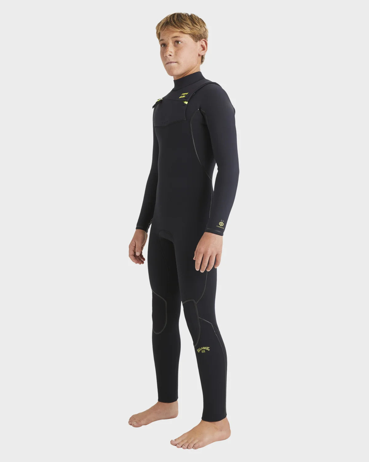 Billabong Boys 3/2mm Furnace Natural Chest Zip Steamer Wetsuit