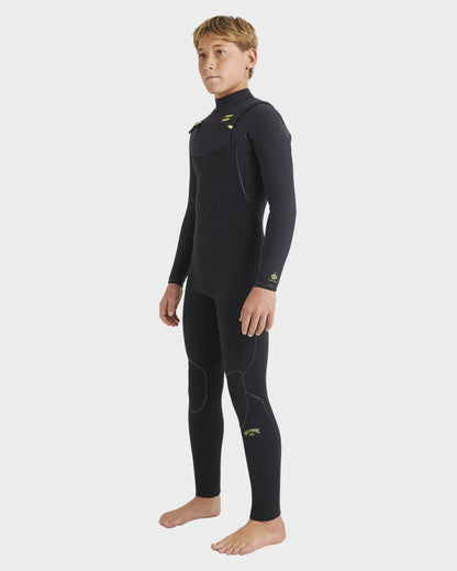 Billabong Boys 3/2mm Furnace Natural Chest Zip Steamer Wetsuit