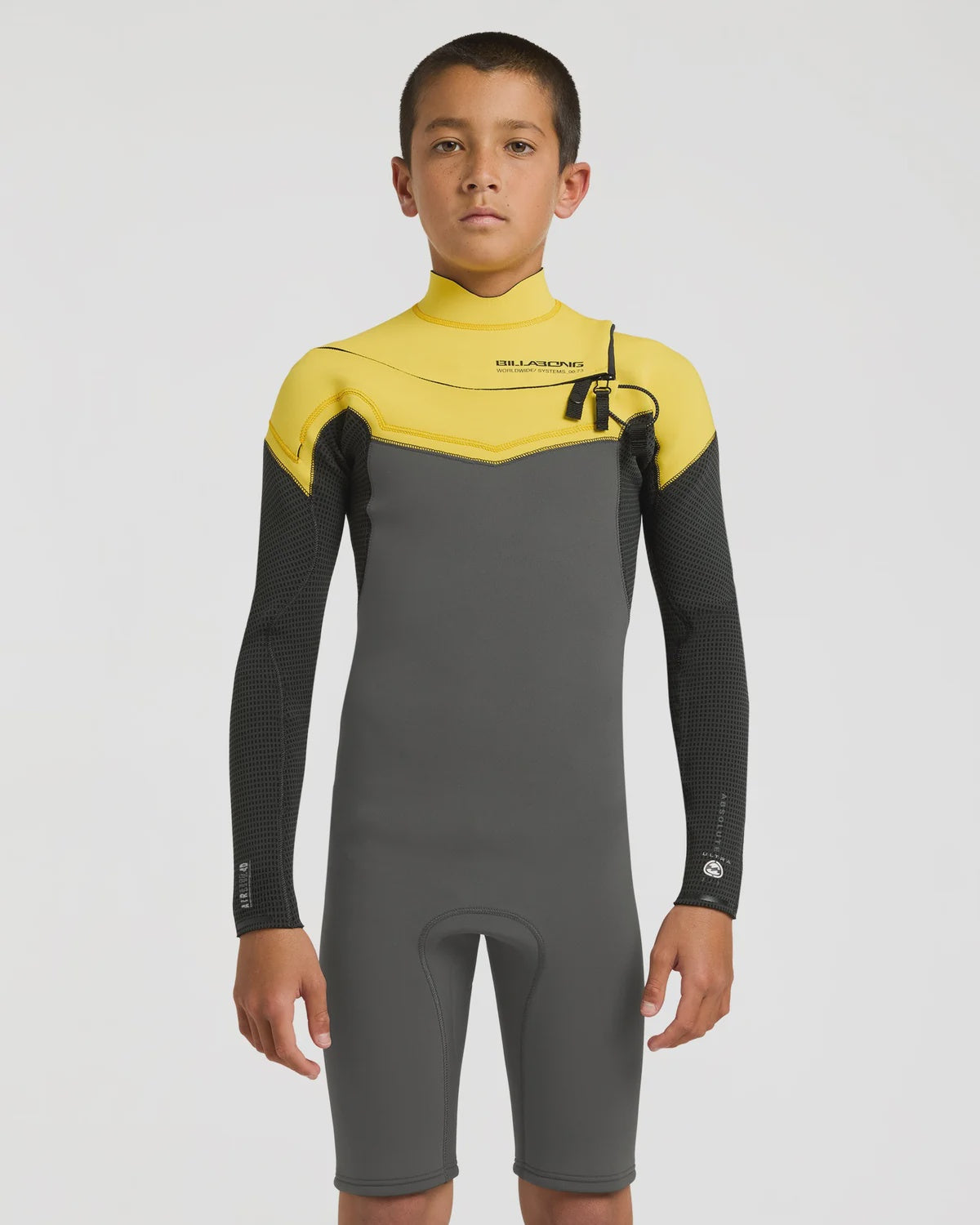 Billabong Boys 2mm Absolute Ultra Long Sleeve Chest Zip Springsuit - Orange