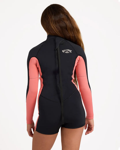 Billabong Teen Girls Spring Fever Long Sleeve Spring Suit - Watermelon