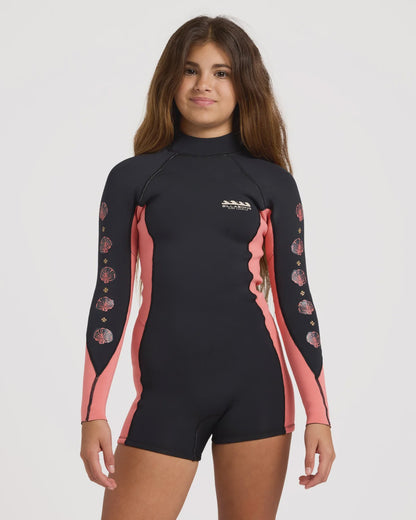 Billabong Teen Girls Spring Fever Long Sleeve Spring Suit - Watermelon