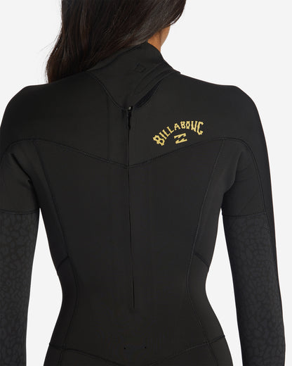 4/3 Synergy Back Zip Steamer - Black Tie Dye
