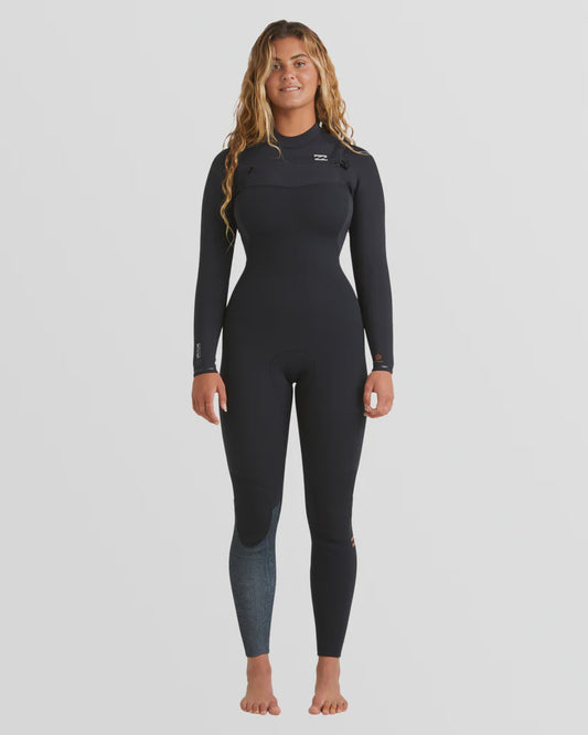 Women's 3/2mm Furnace Natural Steamer Wetsuit - Black Tiki