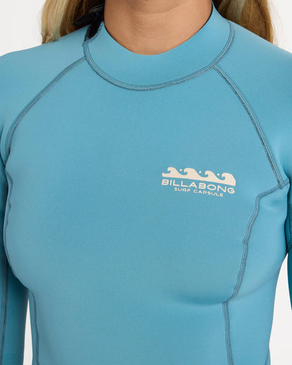 Billabong Womens 2mm Spring Fever Long Sleeve Springsuit - Surf Blue