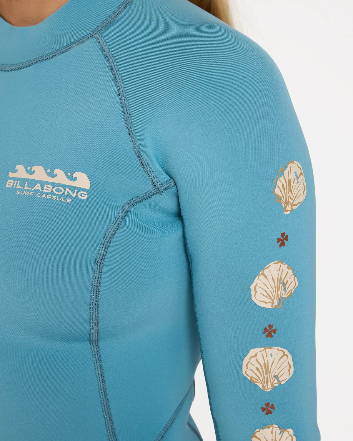 Billabong Womens 2mm Spring Fever Long Sleeve Springsuit - Surf Blue