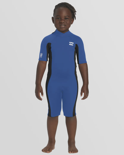 Toddler 202 Foil Back Zip Springsuit Wetsuit - Mid Blue