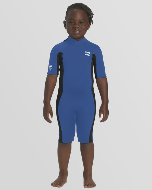 Toddler 202 Foil Back Zip Springsuit Wetsuit - Mid Blue