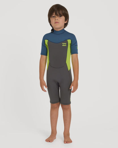 Billabong Boys Sizes 2-6 2mm Absolute Springsuit - Fluro Lime
