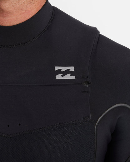 Mens 4/3mm Furnace Natural Chest Zip Steamer Wetsuit - Black