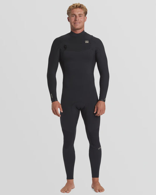 Mens 4/3mm Revolution Natural Chest Zip Wetsuit - Black