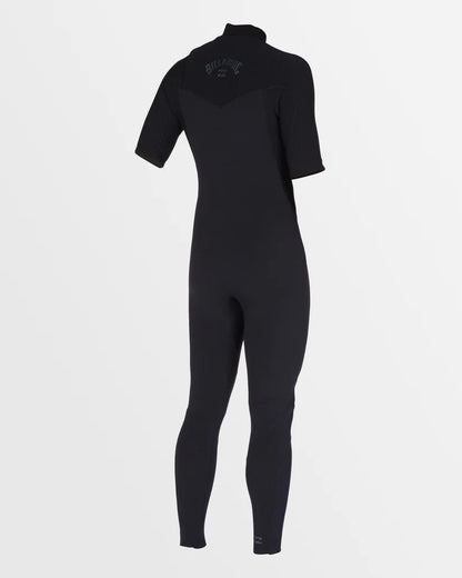 Men's 2mm Revo Natural Chest Zip Short Sleeve Fullsuit Wetsuit - Black