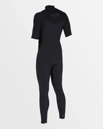 Men's 2mm Revo Natural Chest Zip Short Sleeve Fullsuit Wetsuit - Black