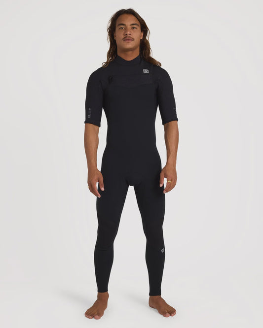 Billabong Mens 2mm Furnace Revo Chest Zip Short Sleeve Steamer Wetsuit