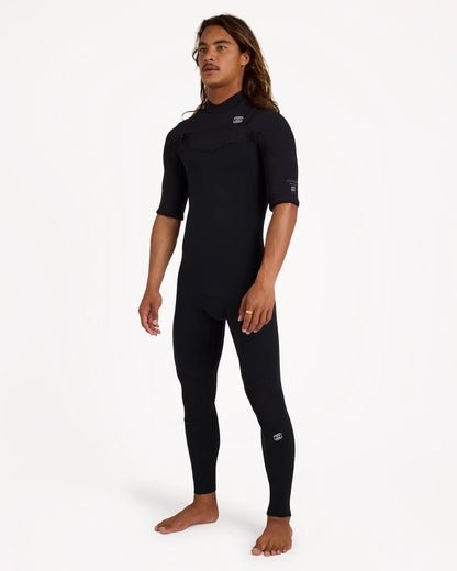 Billabong Mens 2mm Furnace Revo Chest Zip Short Sleeve Steamer Wetsuit