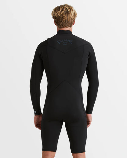 Billabong Mens Revolution Natural Chest Zip Long Sleeve Springsuit - Black