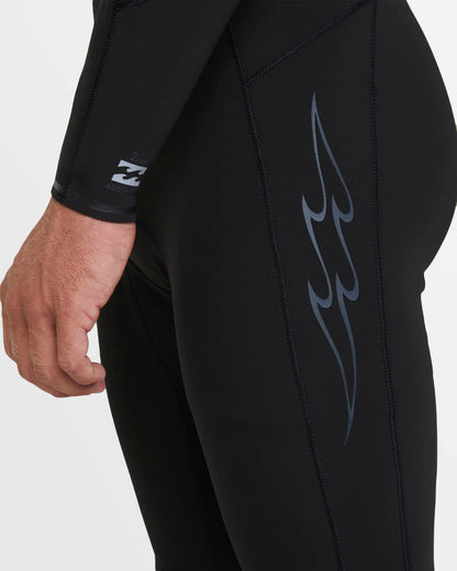 Billabong Mens Revolution Natural Chest Zip Long Sleeve Springsuit - Black