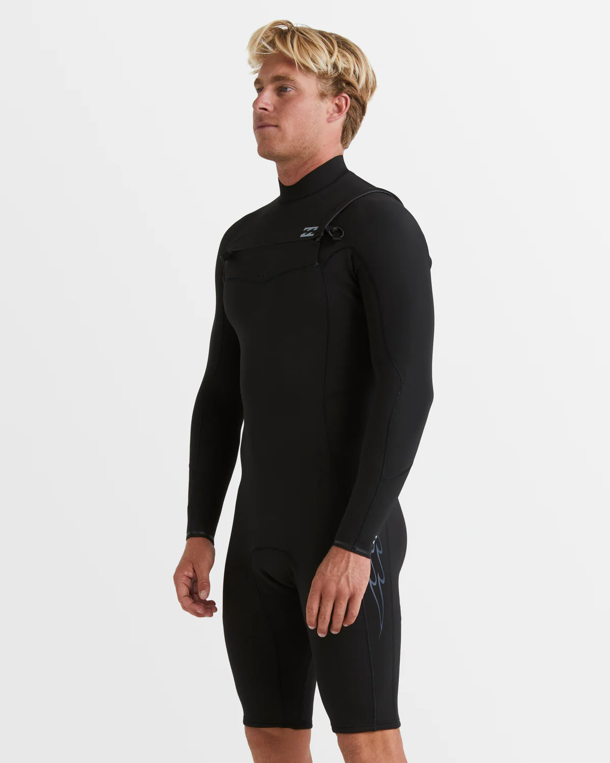 Billabong Mens Revolution Natural Chest Zip Long Sleeve Springsuit - Black
