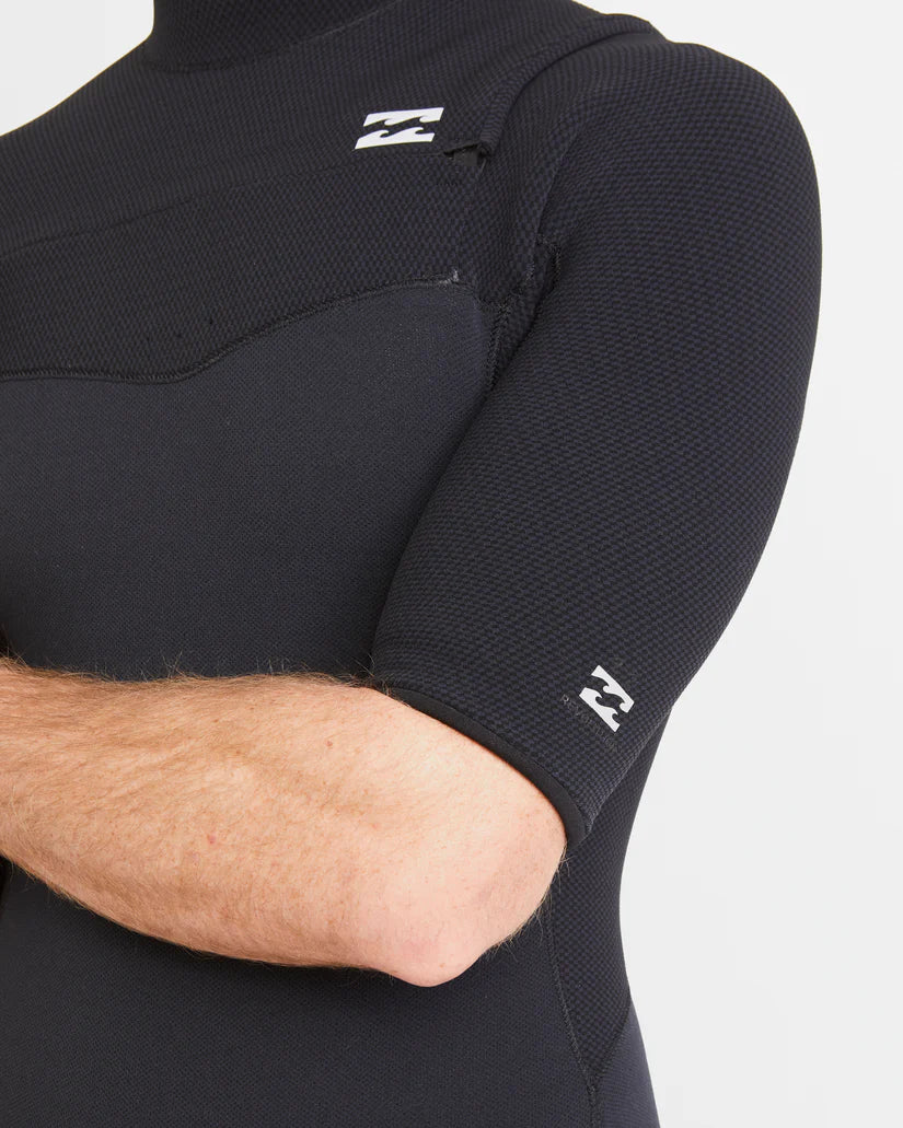Mens 2/2mm Revo Natural Chest Zip Springsuit - Black