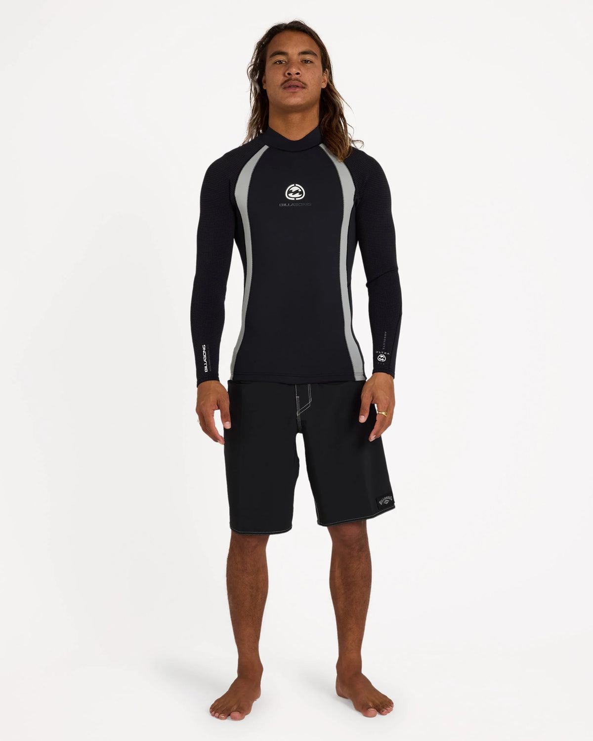 Billabong Mens 1mm Absolute Ultra Long Sleeve Wetsuit Jacket - Light Grey