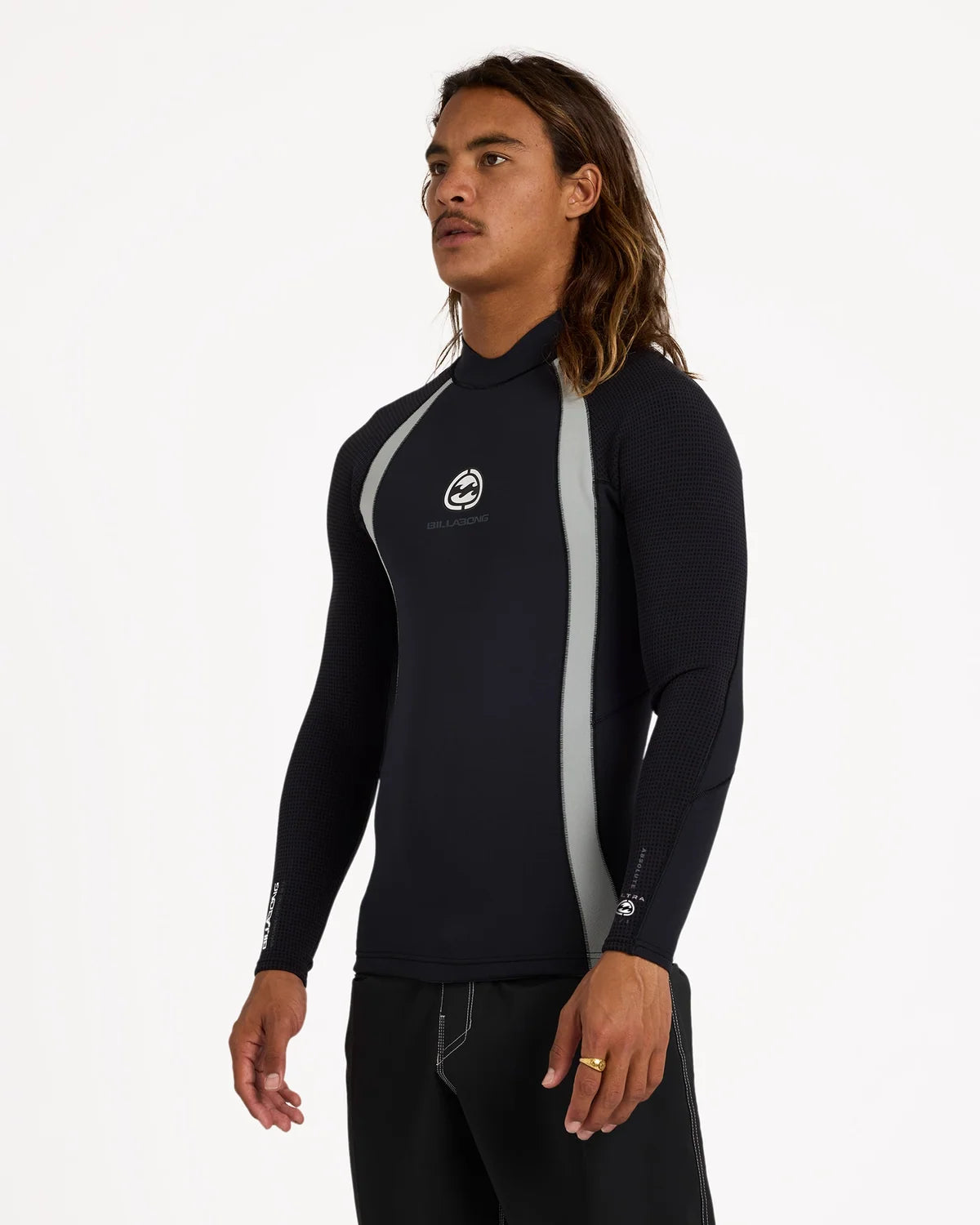 Billabong Mens 1mm Absolute Ultra Long Sleeve Wetsuit Jacket - Light Grey