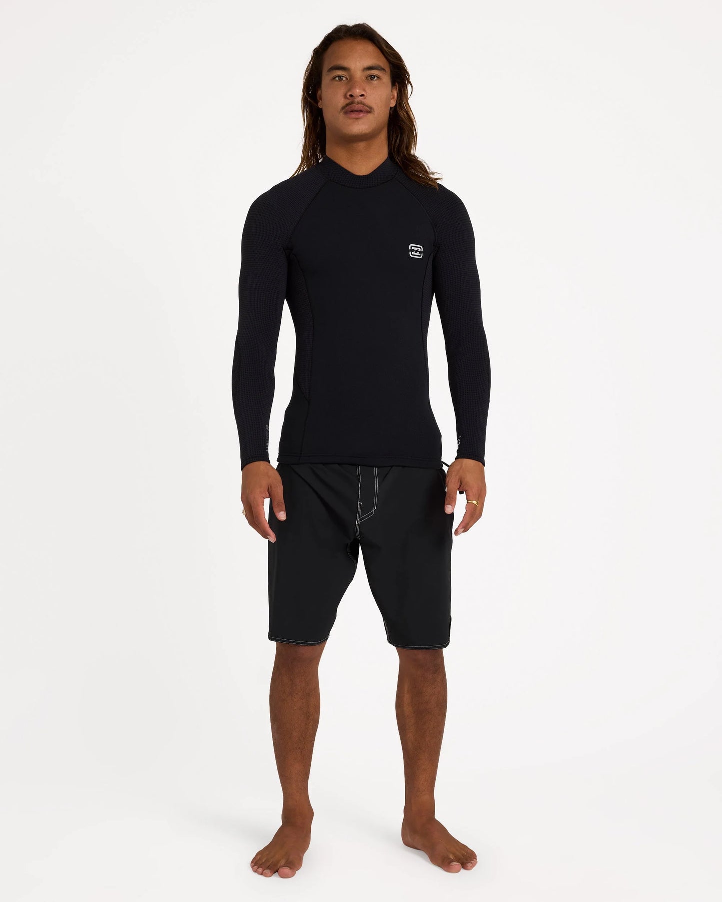 Billabong Mens 1mm Furnace Revo Long Sleeve Wetsuit Jacket - Black