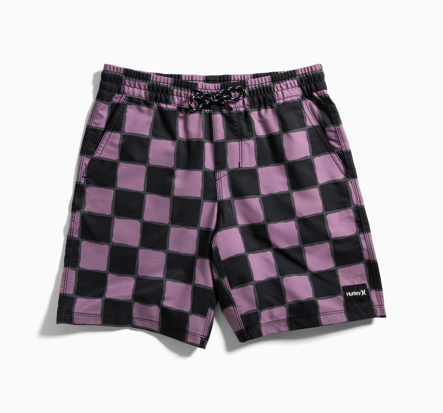 BOYS BEACH CHECKER ELASTIC WAIST BOARDSHORT