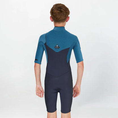 O'neill Boys HyperFreak Chest Zip Short Sleeve Spring - Blue Haze