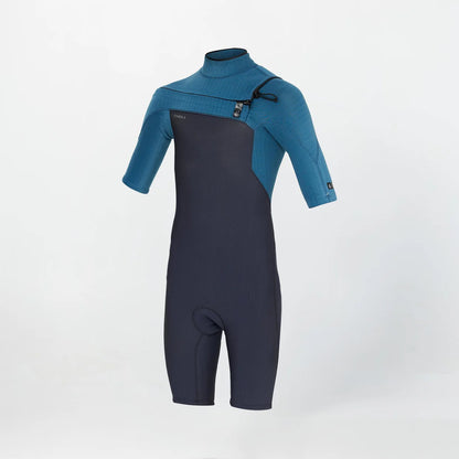 O'neill Boys HyperFreak Chest Zip Short Sleeve Spring - Blue Haze