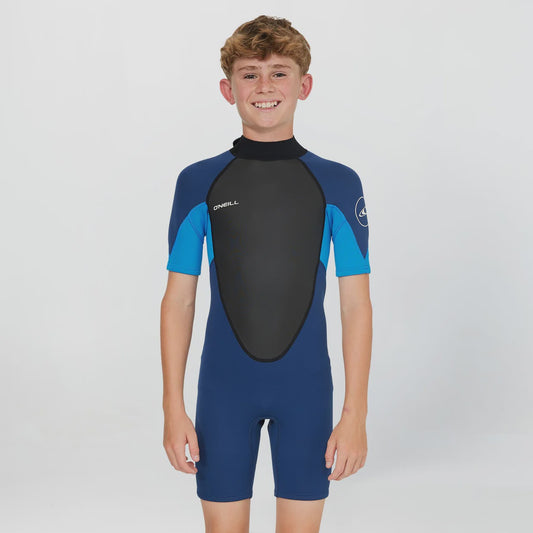 O'neill Boys Reactor 2mm Back Zip Spring Suit - Navy