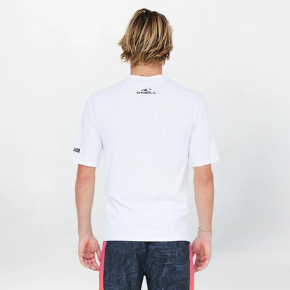 O'neill Clean & Mean Short Sleeve Rash Vest Tee - White