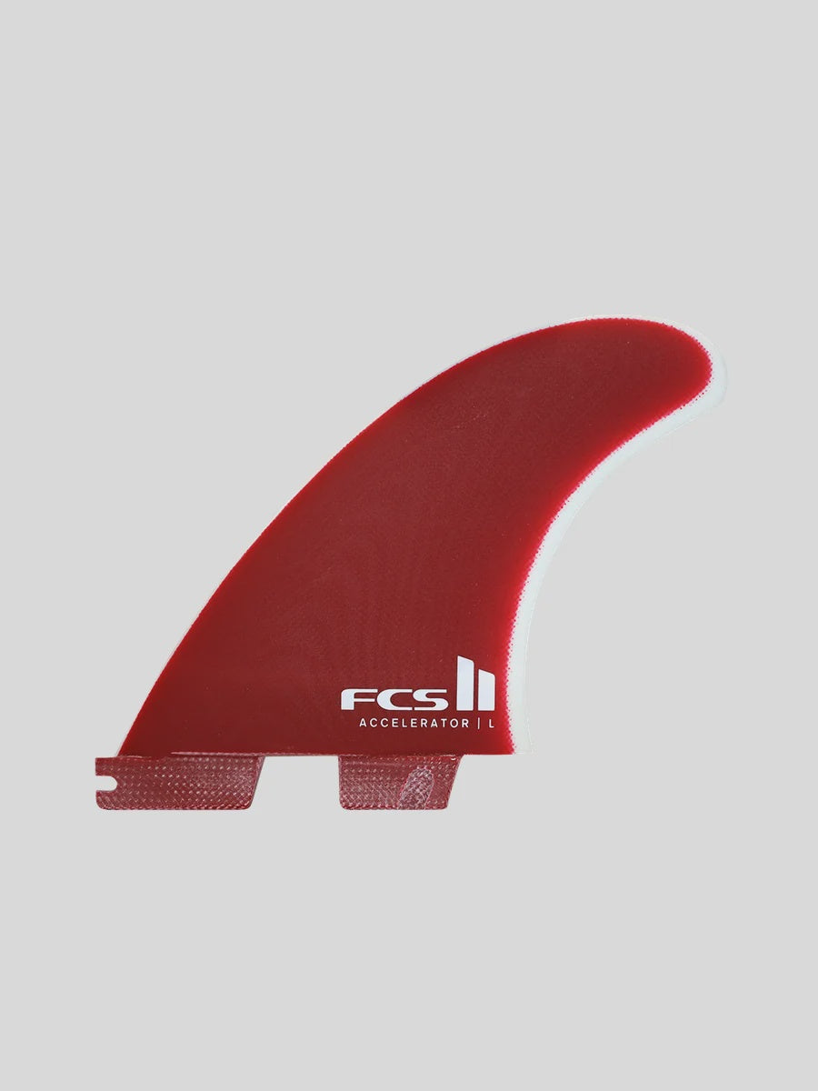 FCS II Accelerator PG Tri Fin Set - Rust Red