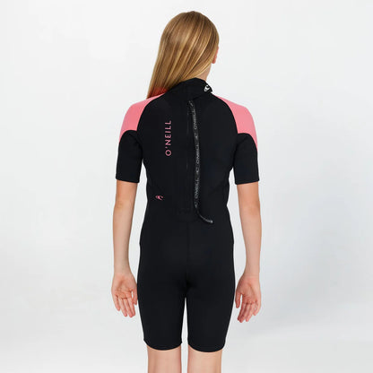 O'neill Girl's Reactor 2mm Spring Suit Back Zip - Pink