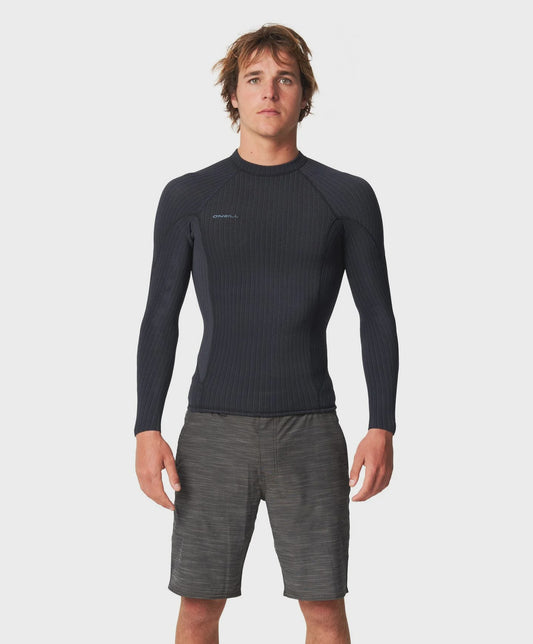 O'neill HyperX 1.5mm Long Sleeve Wetsuit Top - Black