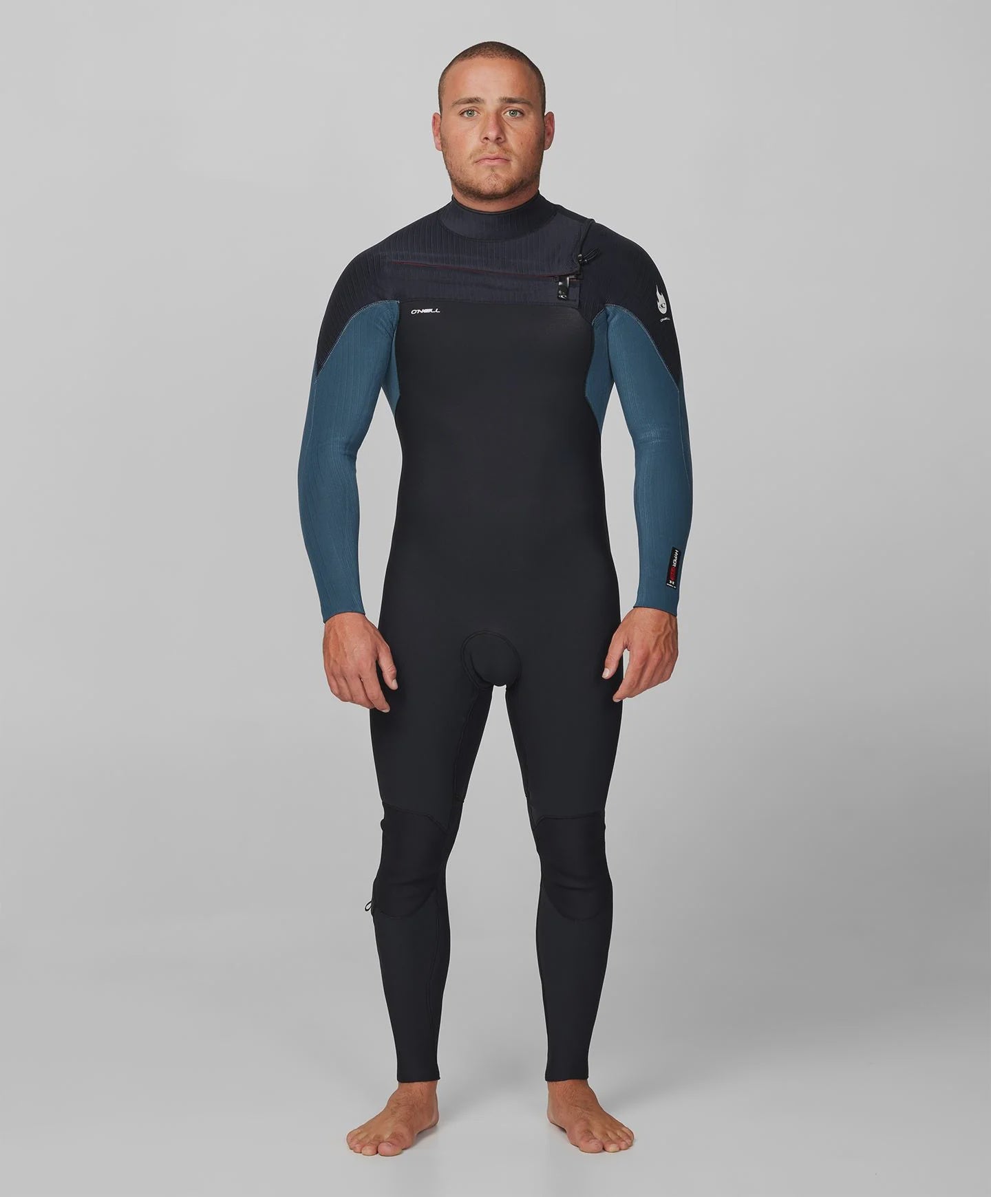HyperFire 4/3mm Steamer Chest Zip Wetsuit - Cadet/Black