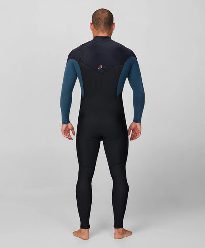 HyperFire 4/3mm Steamer Chest Zip Wetsuit - Cadet/Black