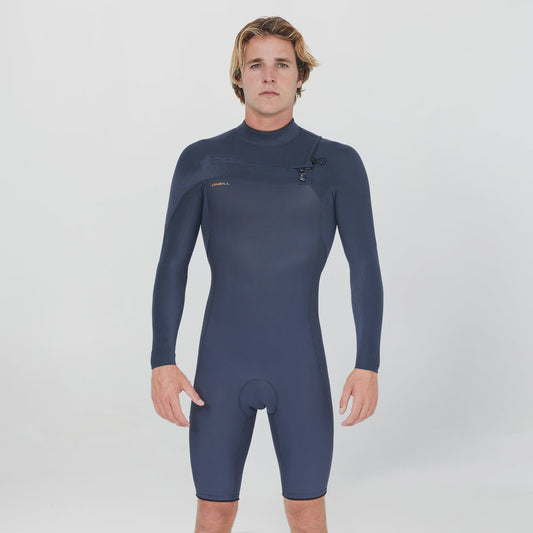 O'neill HyperFreak 2mm Long Sleeve Chest Zip Springsuit Wetsuit - Gunmetal