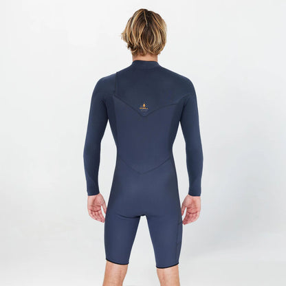 O'neill HyperFreak 2mm Long Sleeve Chest Zip Springsuit Wetsuit - Gunmetal