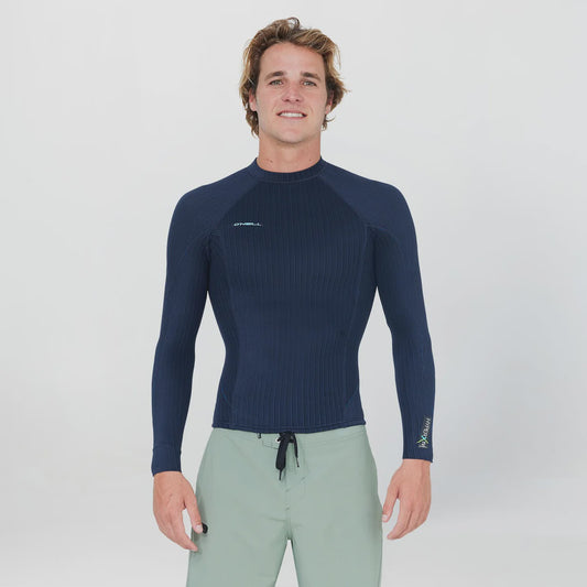 O'neill HyperX 1.5mm Long Sleeve Wetsuit Top - Carbon Blue
