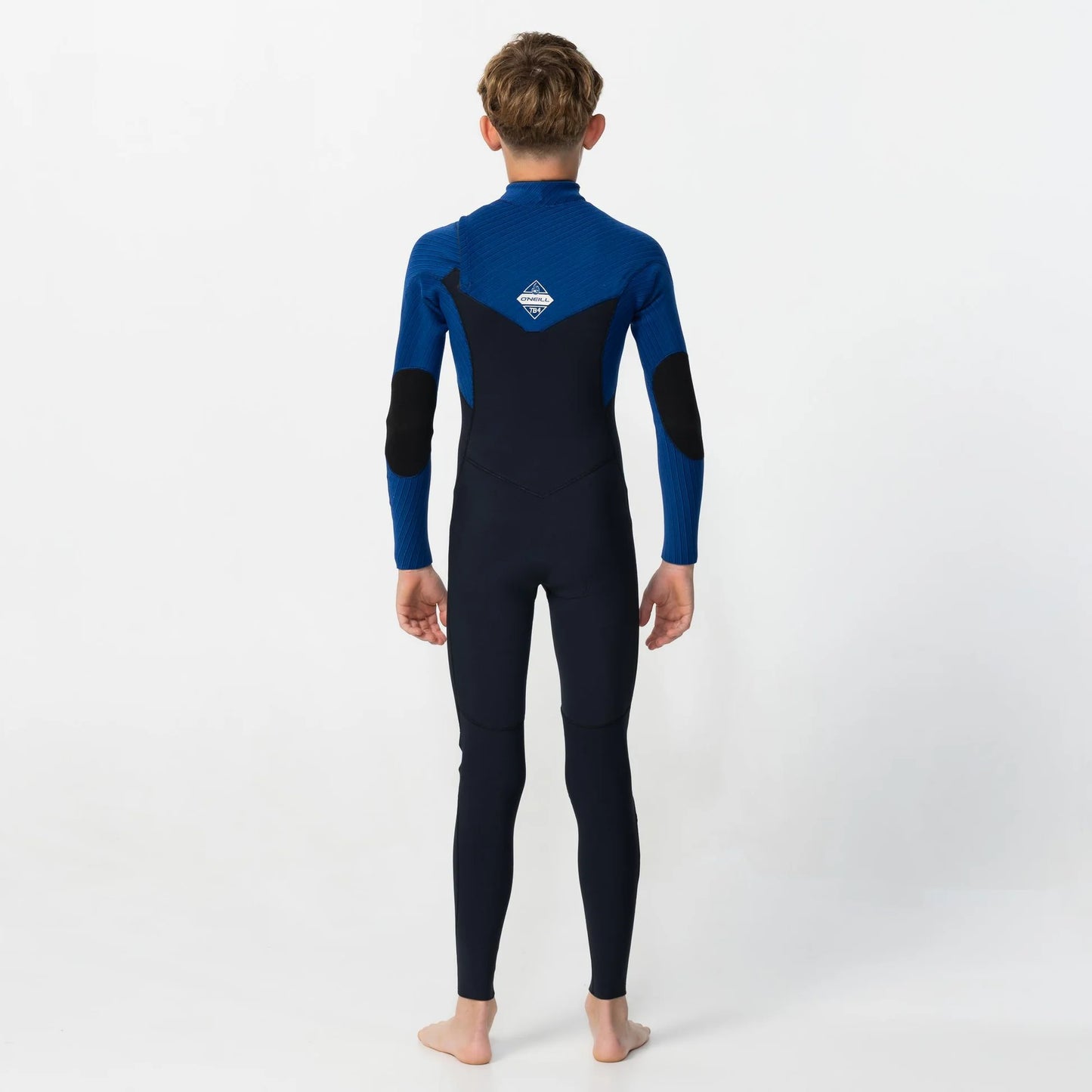 O'neill Boy's HyperFire 3/2mm Steamer Chest Zip Wetsuit - Black/Blue
